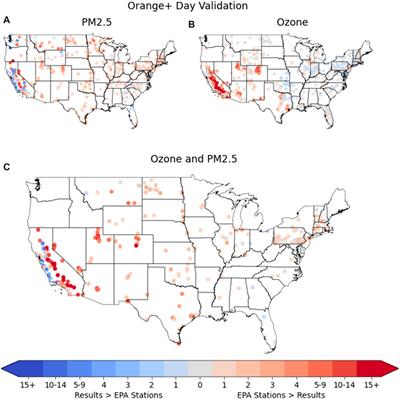 Climate adjusted projections of the distribution and frequency of poor air quality days for the contiguous United States